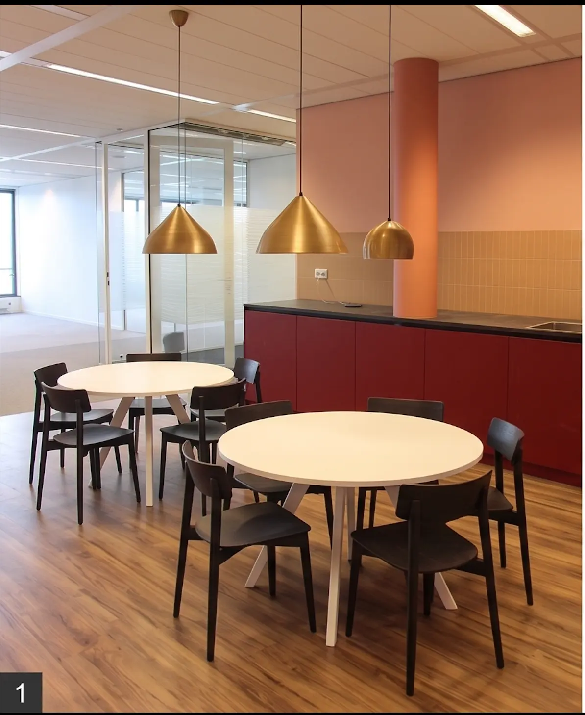 Studio shared kitchen and informal meeting space